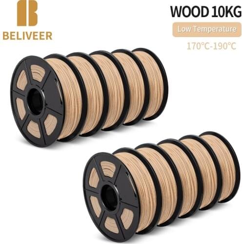 1.75MM Wood PLA 3D Printer Filament Close Wood Effect PLA Filament Good Toughness 3D Printing Materials