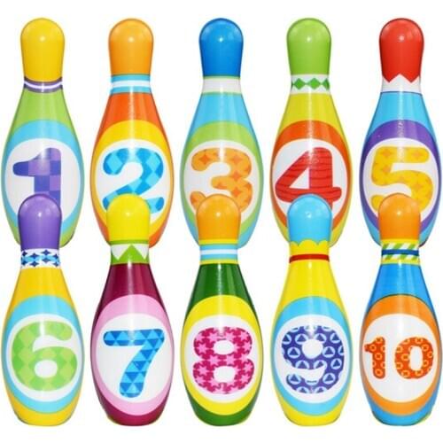 Baby Kids Solid Bowling Set Toy Kindergarten Parent-child Interaction Indoor Baby Sports Ball Outdoor Toys Funny Toys Gifts