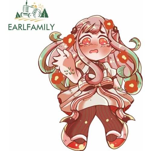 EARLFAMILY 13cm x 10.1cm For Toilet Bound Hanako Kun Sunscreen Car Stickers Vinyl Car Wrap Decal Repair Sticker Graffiti Decor