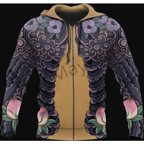 Hipster Geisha Men/Women Sportswear Zip Hoodies 3D Printing Hip Hop Punk Streetwear Pullover Sweatshirts Unisex Colorful Jackets