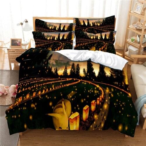 Brilliantly Illuminated Duvet Cover Set 3d Digital Printing Bed Linen Fashion Design Comforter Cover Bedding Sets Bed Set