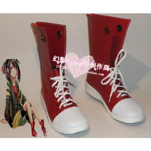 Kagerou Project Ene Red Halloween Cosplay Shoes Boots H016