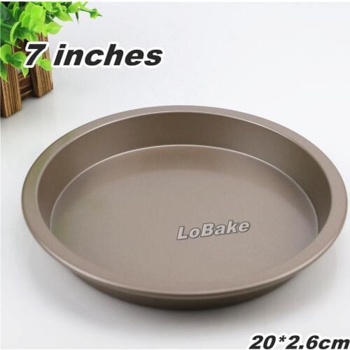 7 inches 2.6cm depth nonsitck coating round pizza pans stones pie pan metal cake mold cheesecake tin for DIY bakeware
