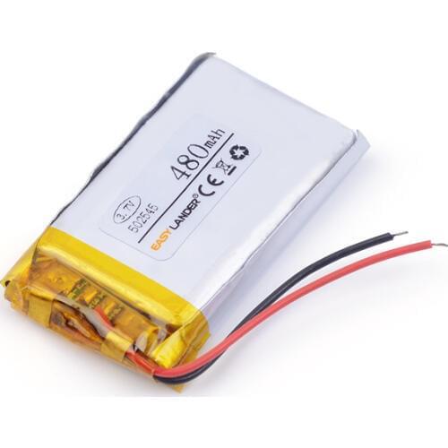 Lithium ion rechargable battery 3.7V lithium polymer battery 052545 502545 480mah MP3 MP4 MP5 toy polymer lithium battery