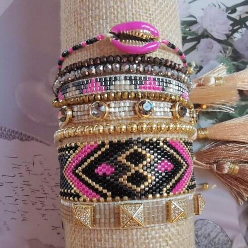 Pretty Bead Miyuki Bracelet Set Friendship Pulseras Rainbow Jewelry Handmade Loom Woven Bracelets For Girls