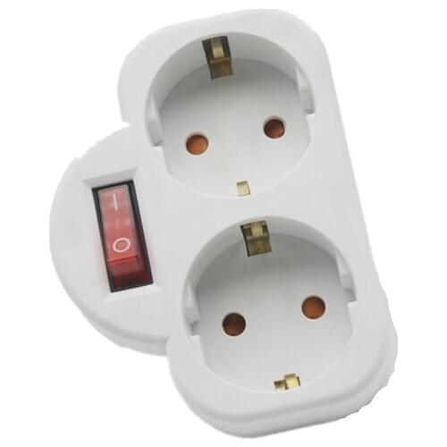New 1Pc Conversion Plug Socket With Switch Wholesale 16A/250V High Quality