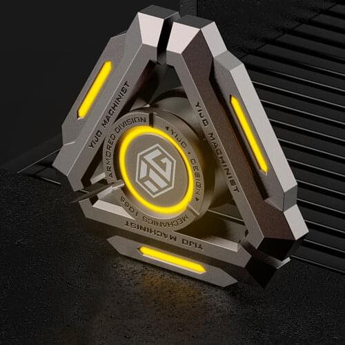 New Anti Stress ADHD Triangle Metal Hand Spinner Mute Bearing Adult EDC Fidget Spinner Luminous Decompression Toy Funny Gift