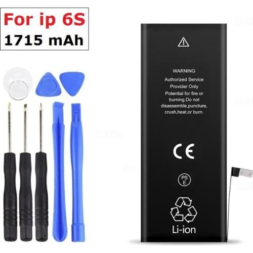 New For iPhone 6s battery Internal Replacement Batteries 3.82V 1715mah Bateria for iphone 6S with repair tools kit