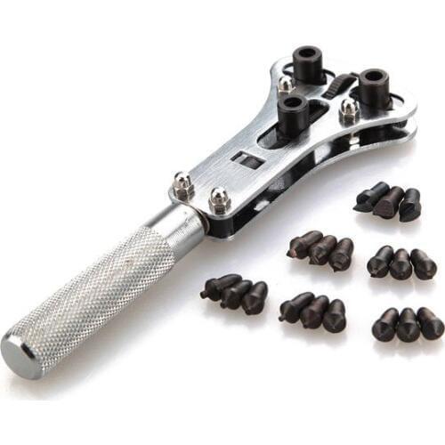 NEW Adjustable Screw Watch Back Case Cover Opener Wrench Remover Repair Tool Set