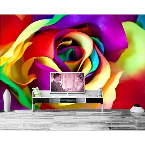 Papel de parede Roses Closeup Flowers photo wallpaper,living room TV background sofa wall bedroom restaurant bar 3d mural