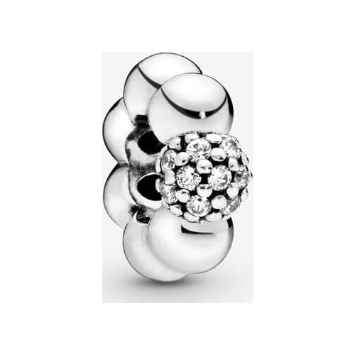 Wholesale 925 Sterling Silver Beads Fit Original Pandora Bracelets Silver Color Bead Spacer Charm DIY Women Fashion Jewelry Gift