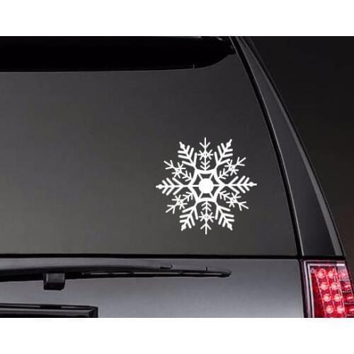 Festive Snowflake Vinyl Christmas Car Stickers Rear windshield Decor Waterproof Removable Modern Art Decals ZP0558