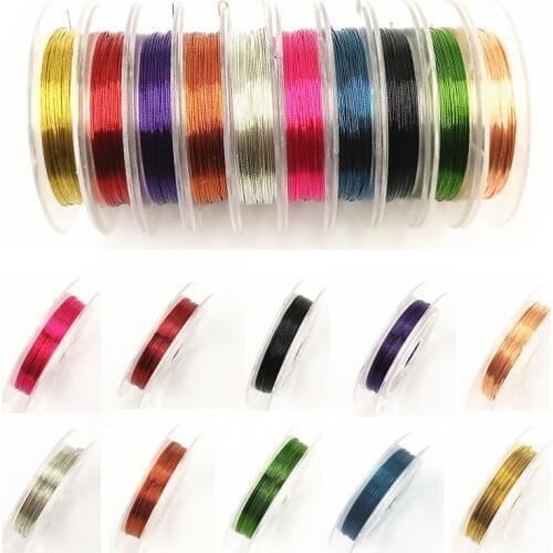 Sale 1 Roll 0.3mm 10m Soft Useful Sturdy Alloy Copper Wire DIY Craft Beading Wire Jewelry Making Cord String Accessories
