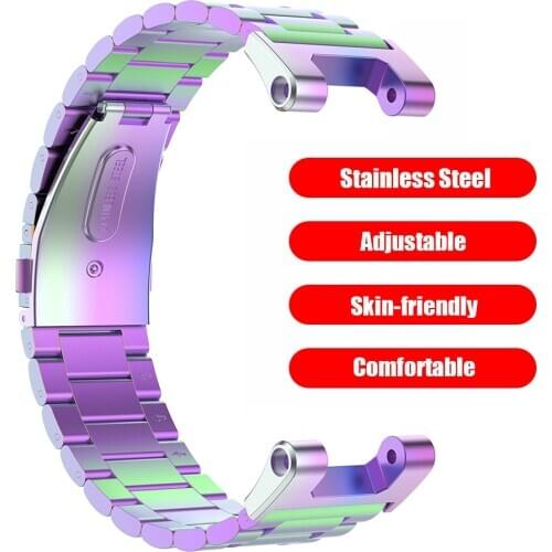 Stainless Steel Watches Strap Comfortable Element Elegant Watch for Huami Amazfit T-Rex Smart Bracelet Metal Band