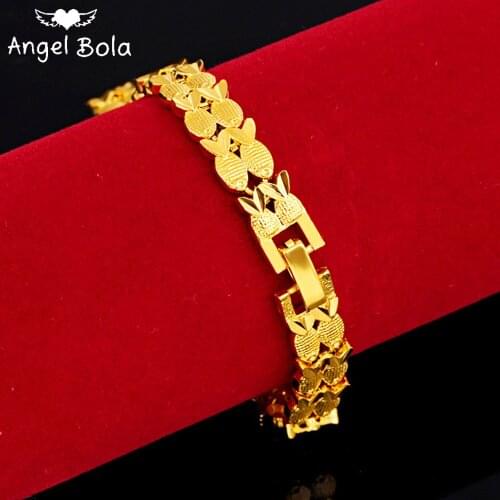 Luxury Personalized Gold Jewelry Womens Charm Watch Chain Will Not Fade Muslim Exquisite Trend Girl Gift Bracelet Wholesale