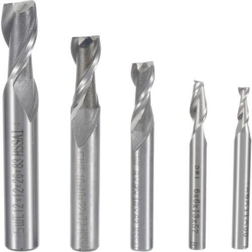 One Pieces 2 Flute Straight Shank End Mill Cutter CNC Drill Bits for Woodworking Milling Cutter Tool 4/6/8/10/12mm Machine Tool