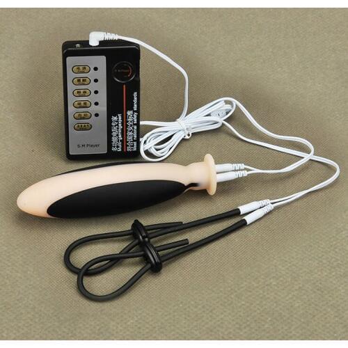SODANDY Electric Shock Sex Toys With Cock Ring & Butt Plug E-Stim Penis Erection Enhancer Prolong Delay Gear Anal Massager