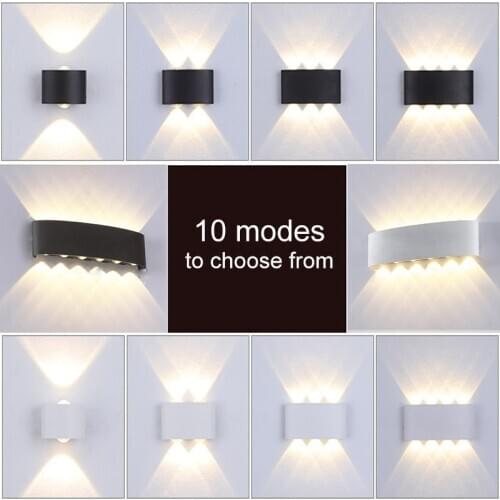 Nordic LED wall lamp Aluminum Waterproof outdoor wall lights for Porch/ /Garden /Bathroom light led luminaire 4W/6W/8W/10W /12W