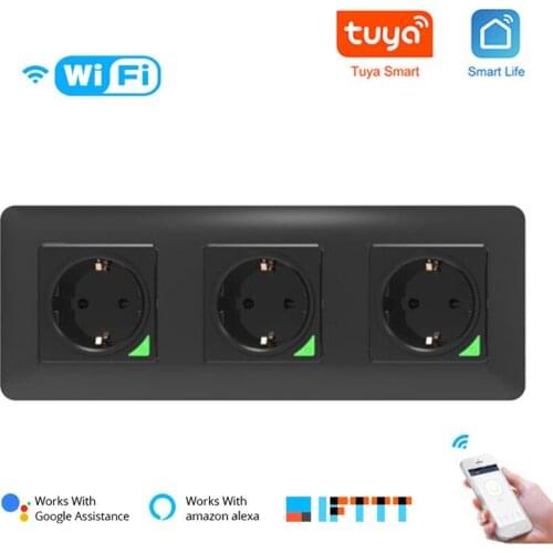 Tuya Smart Plug WiFi Power Wall Socket EU 16A Timing Function SmartLife APP Wireless Voice Control Alexa Google Assistant IFTTT