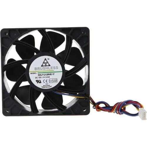 Cooling Fan 12038 12V 5A Dual Ball Bearing Brushless 4Pin Computer Server Case S7 S9 D3 L3 E9 T9 PFC1212DE