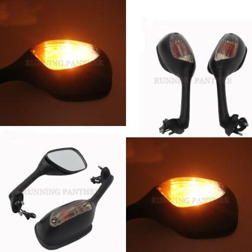Hight quality Mirror with Turn Signals For Suzuki GSX-R 600 750 GSXR1000 06-15 07 08