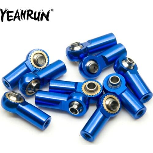 YEAHRUN 20pcs/set Aluminum M3 Metal Ball Head Holder For Axial SCX10 Link Rod End Ball Joint for 1/10 RC Car Truck Buggy Crawler