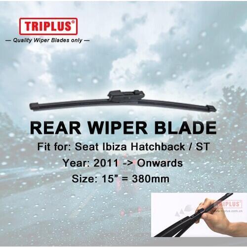 Rear Wiper Blade for SEAT IBIZA Hatchback / ST Estate (2012-Onwards) 1pc 15" 380mm,Rear Windscreen Wipers,Back Windshield Blades