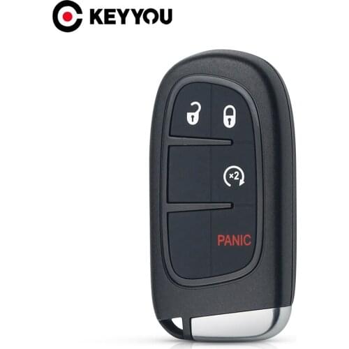 KEYYOU For Jeep Cherokee DODGE RAM Durango Chrysler Remote Car Key Case Replacement 3/4/5 Buttons For RAM 1500 2500 3500