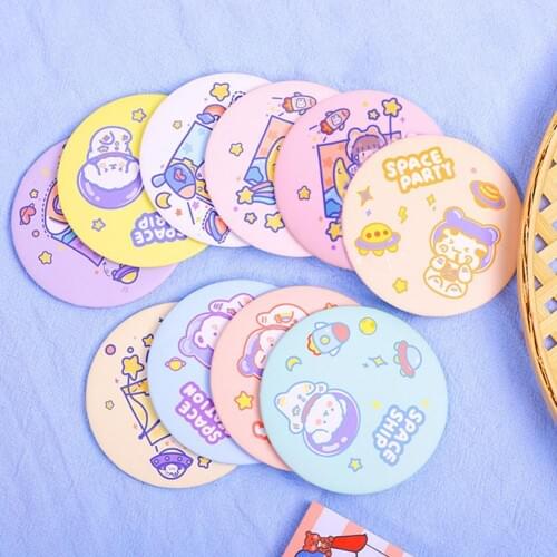 10Pcs Makeup Mirror Cosmetic oldable Mirror Handheld Fixed Frame Glass Round Glass Makeup Mirror for Women Makeup Mirrors