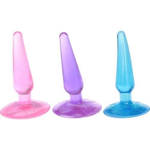 100pcs/lot Adult Sex Products Mini Jelly G-spot Clitoris Stimulator Small Silicone Anal Plug Sex Toys For Women GS0019