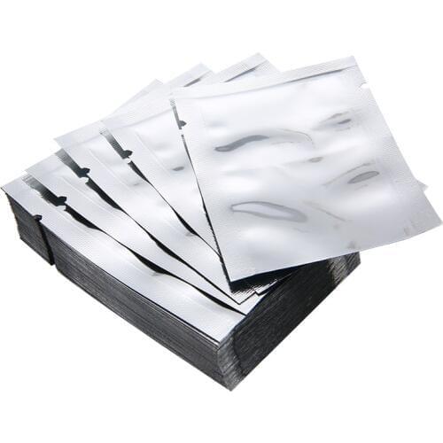 100pcs/Lots Silver Aluminum Foil Zip Packing Bag Vacuum Sealer Mylar Bags Multi DIY Pouches Kitchen Food Candy Storage Bag
