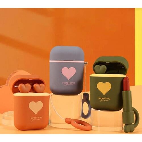 2Pcs/Set 1.5g Lip Gloss Earphone Box Design Long-Lasting High Chromaticity Makeup Exquisite Cosmetics Lipstick for Beauty