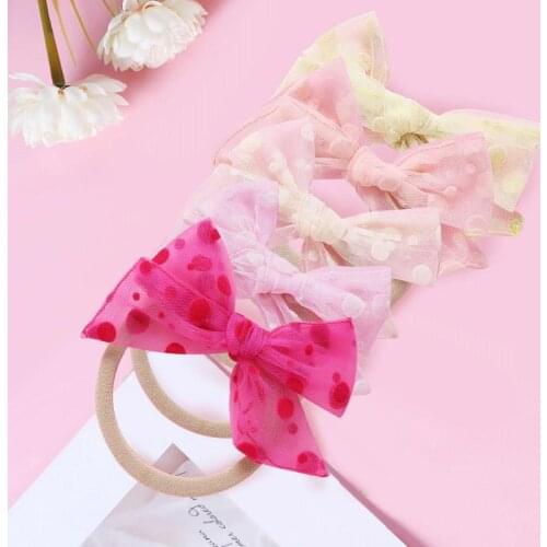 5 Pcs/Set Candy Color Baby Headband Cute Bows Baby Girl Headbands Soft Elastic Newborn Turban Baby Girls Hair Accessories