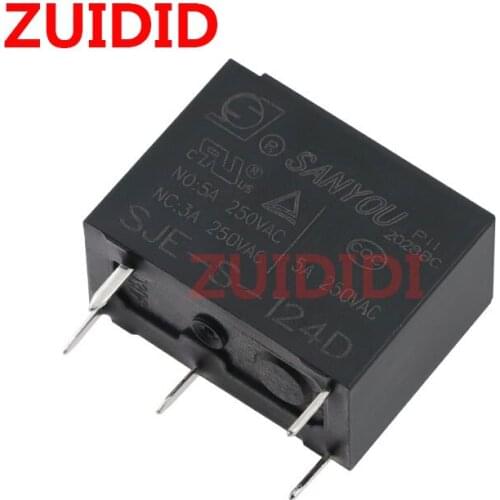5PCS Relay SJE-S-124D 5pins HF33F-024-ZS3 24VDC 3A250VAC