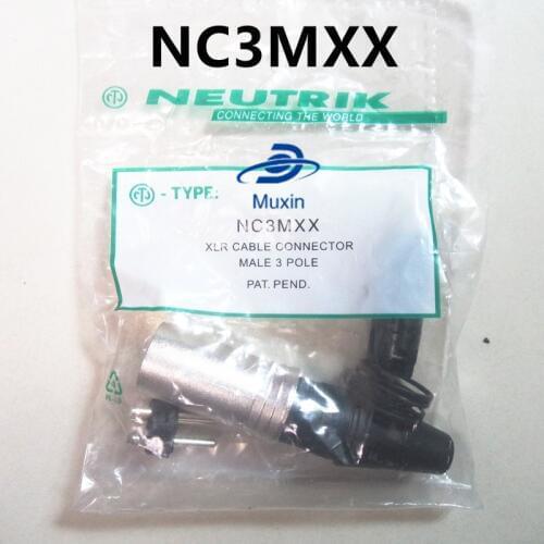50PCS original FOR NEUTRIK connector 25PCS NC3MXX + 25PCS NC3FXX Male et femelle Un ensemble 3 Broches XLR Connecteur avec