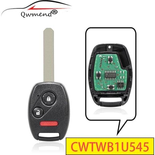 Remote Car Key for Auto for Honda CWTWB1U545 433Mhz ID46 Chip Smart Car Key for Honda Pilot 2005-2008 2+1 Buttons for Honda Key