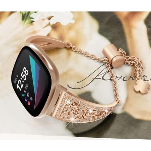 Bracelet for fitbit sense versa 3 band women bling Jewelry Dressy strap for fitbit versa3 bands smartwatch Replacement correa