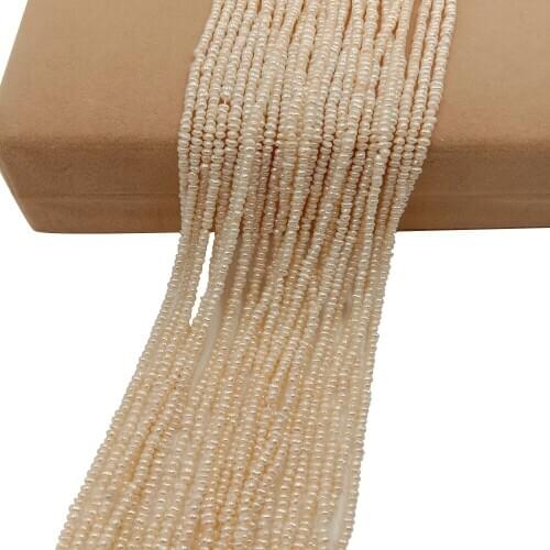 One strand 39 cm ,2-3 mm MINI FRESHWATER PEARL BEADS,100% NATURE freshwater pearl material with near round shape-A quality