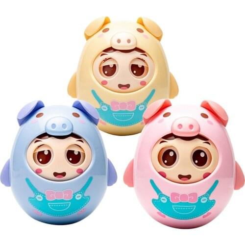 Baby Toys 6 to 12 Months Developmental Piggy Tumbler Wobbler Toys for Kids Boys Girls Infants Toddlers Optimal Gifts