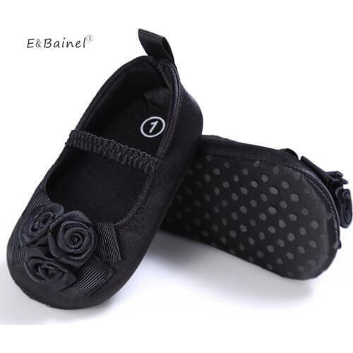 E&Bainel Baby Girls Shoes Infant Rose Flower Cotton Soft Sole Shoes Toddler Walking Shoes Prewalkers Baby Shoes