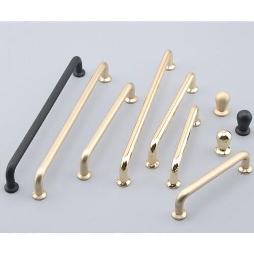 European Luxury Gold&Black Zinc Alloy Cabinet Handles and Knobs Kitchen Cupboard Wardrobe Door Pulls Furniture Handle Hardware