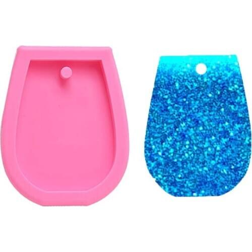 1PCS Wine Glass Shape Keychains Mold Cup Silicone Moulds For Key Chain Pendant Clay Diy Jewelry Making Epo Cake Decorating Tools