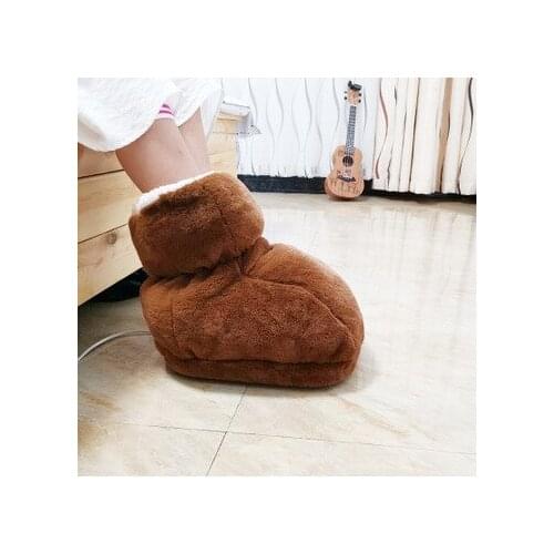 220V Winter Electric Warm Heating Pad Foot Warmer Feet Shoes Warmer Electric Heat Slippers Warm Hairy Cushion USB Foot Warmer