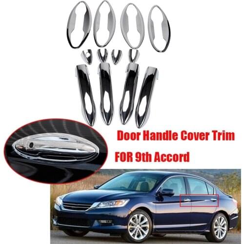 ABS Chrome Door Handle Cover Protector Trim for Honda 9Th Accord 2013-2017 Pilot (No Keyless Holes) Car Styling