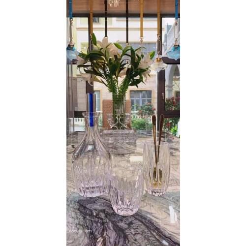 Crystal decanter wine bottle & crystal cup