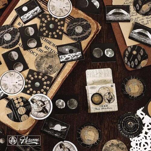 45 pcs/Box Vintage Half Old Time Series Coffee Pack Kawaii Planner Journal Scrapbooking Stickers Stationery School Supplies