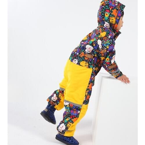 Girls Ski Suit Boy Snowboard Suits Children Waterproof One-Piece Ski Suit Windproof Warm Overalls Kids Winter Clothing Jumpsuits