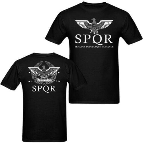 Spqr Eagle Rome Latin MenS T Shirt Navy Blue Unisex New Spring High-Elastic Cotton New Funny Brand Clothing Customized T Shirts