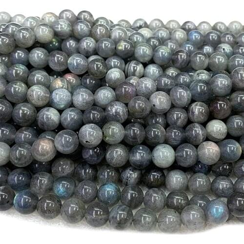 Natural Genuine Blue Labradorite Round Loose Stone Beads 3-18mm Fit Jewelry DIY Necklaces or Bracelets 15" 04051