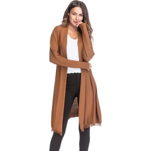 Autumn Women Shrug Knitted Cardigan Casual Long Cardigan Sweater Loose Winter Female Outerwear Coat New Streetwear AA5069
